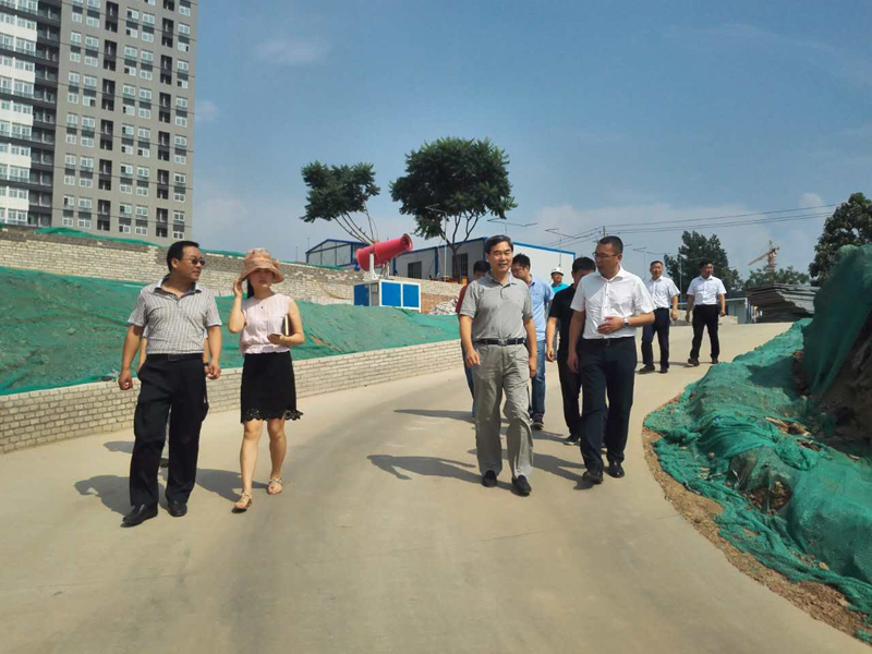 集团公司领导对我院春临住宅楼工地视察